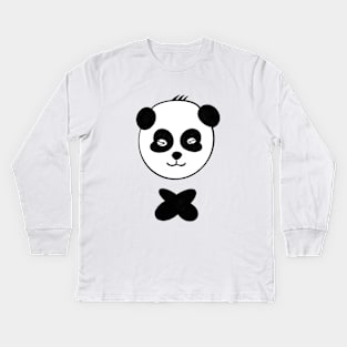 Panda says no! Kids Long Sleeve T-Shirt